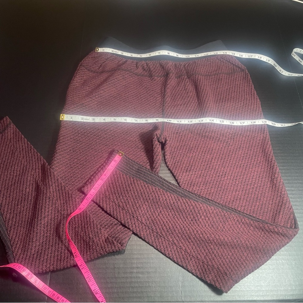BNWT FREE PEOPLE MAROON COMBO STACKED STREET PANT XS ROOMY AND COMFY! - Picture 8 of 10